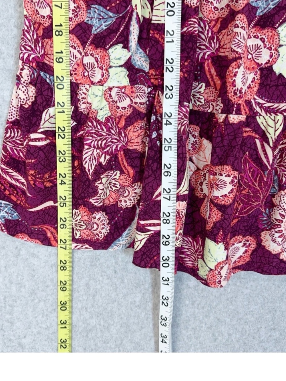 Old Navy Dress Womens Small Purple Burgundy Floral Tiered Sleeveless Boho Spring - Picture 13 of 13